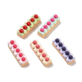 Cute Opaque Resin Imitation Food Decoden Cabochons, Cake