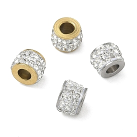 Ионное покрытие (ip) 304 шарики из нержавеющей стали, колонка, с полимерной глиной горный хрусталь