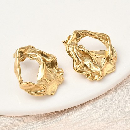 304 серьги-гвоздики из искусственного жемчуга ABS из нержавеющей стали, ионное покрытие (ip)