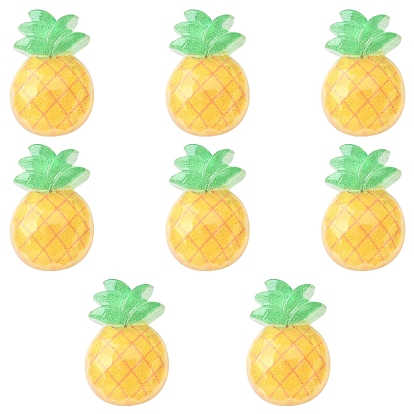 Translucent Resin Decoden Cabochons, Imitation Fruit, Pineapple