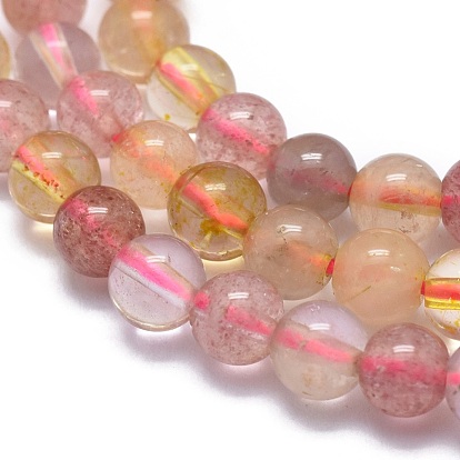 Natural Mixed Quartz Beads Strands, Round