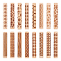 16 piezas 16 estilos rodillo de madera, para hornear galletas en relieve, herramienta de cocina