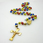 Cross Buddha Bead Necklace Stainless Steel Rosary Necklace Middle East Silicone Titanium Steel Chain Rosary Necklace