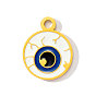 304 нержавеющей стальной эмали подвески, Злые чары глаз, ионное покрытие (ip), реальный 18 k позолоченный