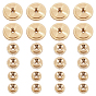 24Pcs 3 Styles Brass Clock Nut, Flat Round