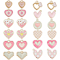 48 шт 12 стили подвески из сплава эмали, сердце прелести