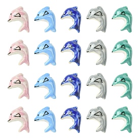 20шт 5 цвета фарфоровые бусины ручной работы, Famille выросли стиле, дельфин