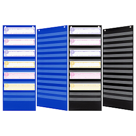 2Pcs 2 Colors Cloth Hanging Storage Bags, with 4Pcs Hook Hanger, Rectangle