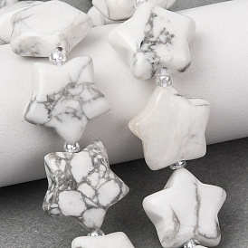 Природные Говлит бисер нитей, звезда, с бисером