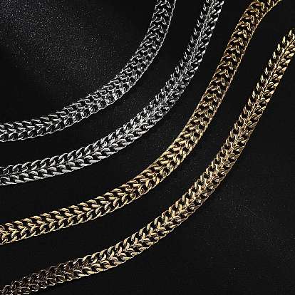 304 женские ожерелья-цепочки из нержавеющей стали с пшеничной цепочкой