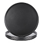 Carbon Steel Flat Round Shaped Non-Stick Fluted Pizza Pan