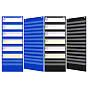 2Pcs 2 Colors Cloth Hanging Storage Bags, with 4Pcs Hook Hanger, Rectangle