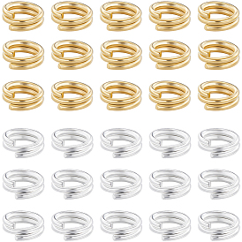 160шт. 2 цвета латунные разъемные кольца, без свинца и без кадмия, кольца с двойной петлей