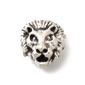 Сплавочные овальные бусины тибетского стиля , без кадмия и без свинца, лев