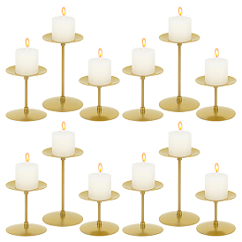 4мешки железные подсвечники, плоско-круглые