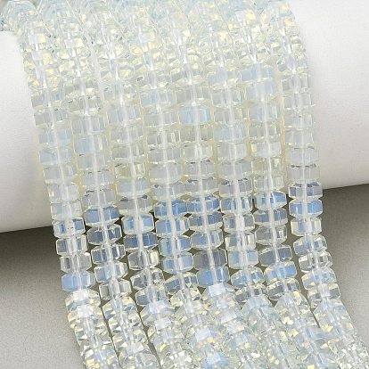 Opalite Beads Strands, Faceted, Hexagonal