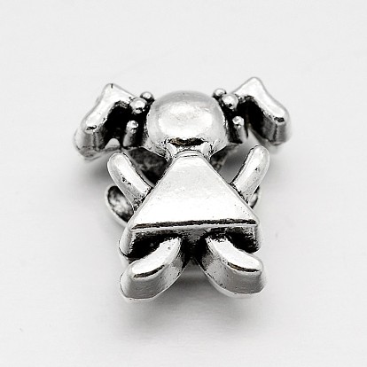 Alloy Girl Large Hole European Beads