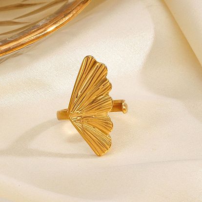 304 открытые манжеты из нержавеющей стали, гинкго лист