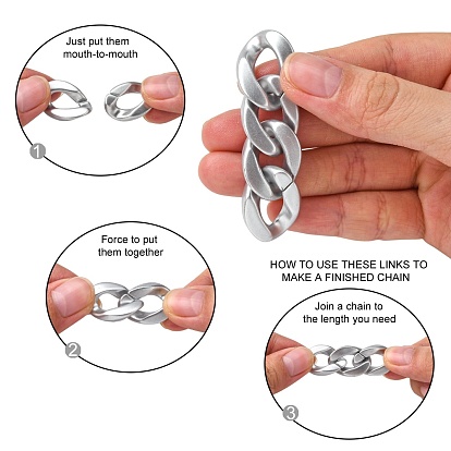 Opaque Spray Painted Acrylic Linking Rings, Quick Link Connectors, for Curb Chains Making, Twist