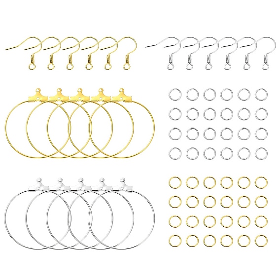 Наборы для изготовления висячих сережек с железным кольцом своими руками
