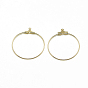 Brass Pendants, Hoop Earring Findings, Ring with 2 Loops