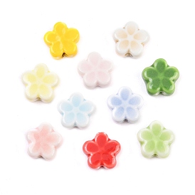 Фарфоровые бусины ручной работы, цветок