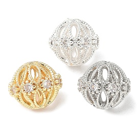 Латунные микро проложить кубического циркония бусы, долговечный