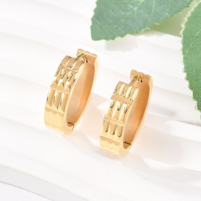 304 серьги-кольца из нержавеющей стали с текстурой, с 316 ушными шпильками из хирургической нержавеющей стали, ионное покрытие (ip)