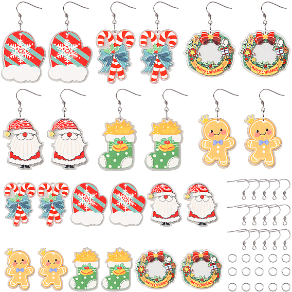 DIY Weihnachts-Sets zum Basteln von Acryl-Ohrhängern