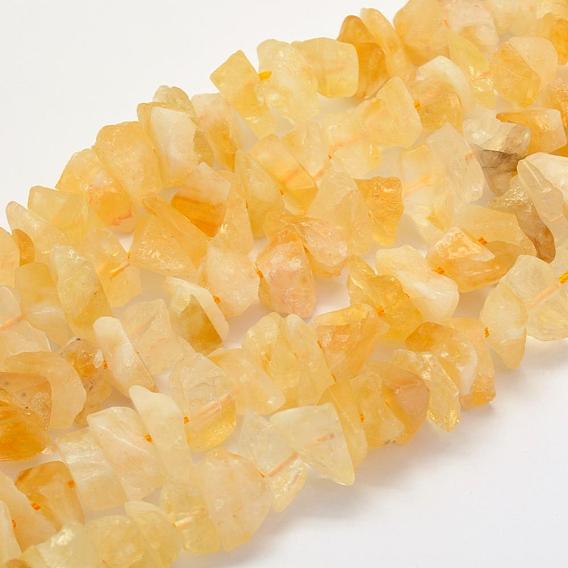 Natural Citrine Beads Strands, Nuggets