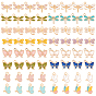 64G 16 Style Light Gold Plated Alloy Charms, with Enamel
