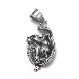 304 подвески из нержавеющей стали, с микро проложить кубического циркония, леопард