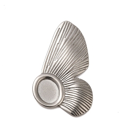 304 Stainless Steel Cabochon Tray Settings, Butterfly