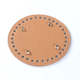 PU Leahter Knitting Crochet Bags Bottom, Round, Bag Shaper Base Replacement Accessaries