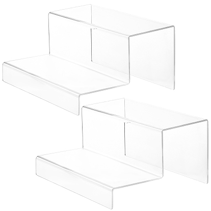 Acrylic Transparent Cosmetics Frame, 2-layer Display