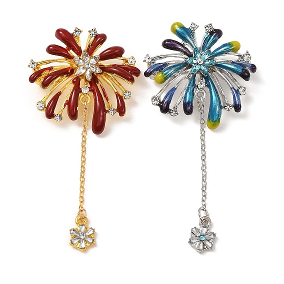 Эмалированные значки с изображением фейерверков, штыри отворотом сплава горного хрусталя для одежды рюкзака