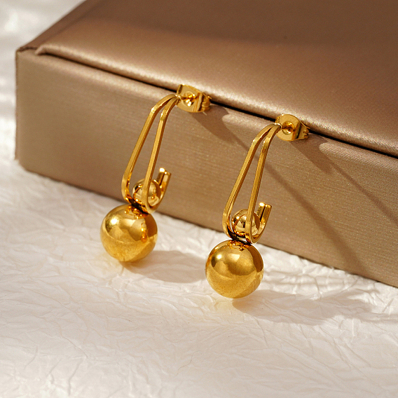 304 круглые серьги-гвоздики из нержавеющей стали для ежедневного ношения женщинами