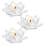 Kerzenhalter aus Glas in Lotusform, Teelichthalter als Tischdekoration, perfekt für die Dekoration von Heimpartys, buddhistische Lieferungen