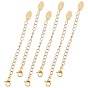 304 Stainless Steel Chain Extender, with Lobster Claw Clasps and Charms, Oval