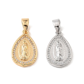 Подвески из латуни и прозрачного циркония, подвески в форме капли с узором "девственная кожа"