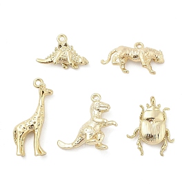 Латунные подвески, без кадмия, без никеля и без свинца, животные прелести, реальный 18 k позолоченный