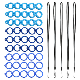 5шт. резиновые ремешки, с пластиковой фурнитурой и силиконовой подвеской в стиле 3