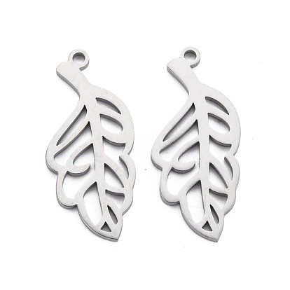 Pendentifs en acier inoxydable, Coupe au laser, feuille