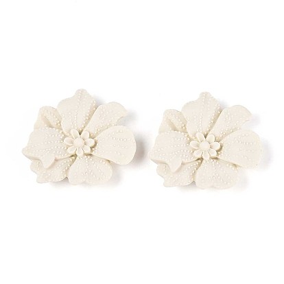 Кабошоны из непрозрачной смолы в виде цветка