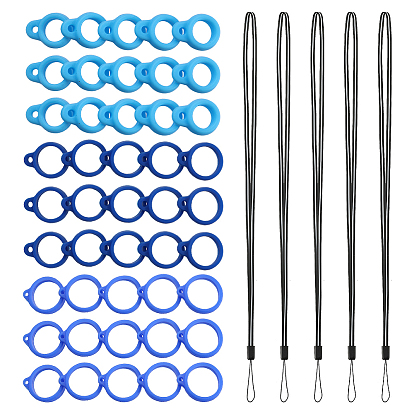 5шт. резиновые ремешки, с пластиковой фурнитурой и силиконовой подвеской в стиле 3