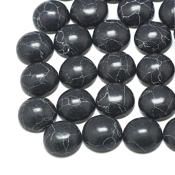 Synthetic Turquoise Cabochons, Dyed, Half Round/Dome
