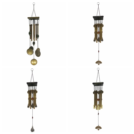 Wooden Wind Chimes, with Ally & Iron Accessories, for Home Decoration