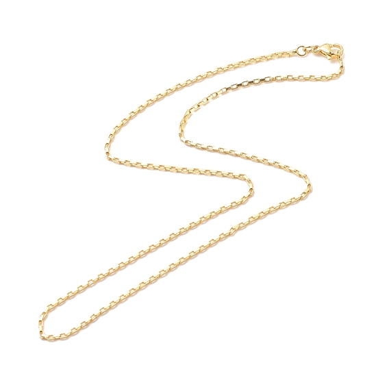 Brass Box Chains Necklace for Women, Cadmium Free & Lead Free