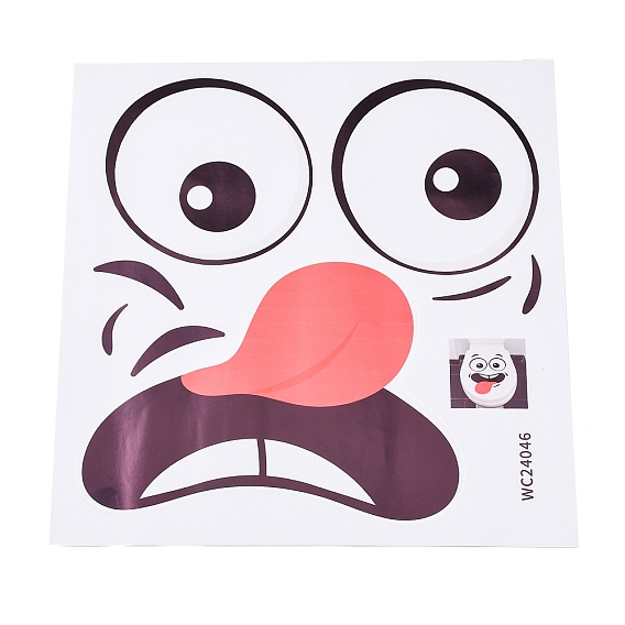 Забавные самоклеящиеся ПВХ-наклейки с забавными выражениями лица, наклейки