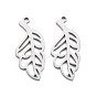 304 Stainless Steel Pendants, Laser Cut, Leaf